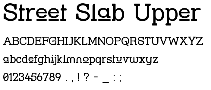 Street Slab Upper font